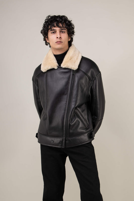 Valor Shearling Aviator Jacket (Man)