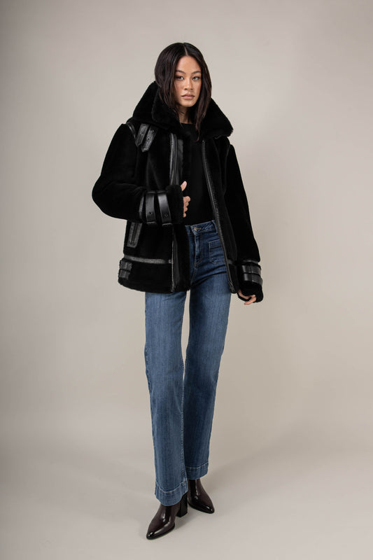 Polar 3.0: Noir Shearling Jacket (Woman)
