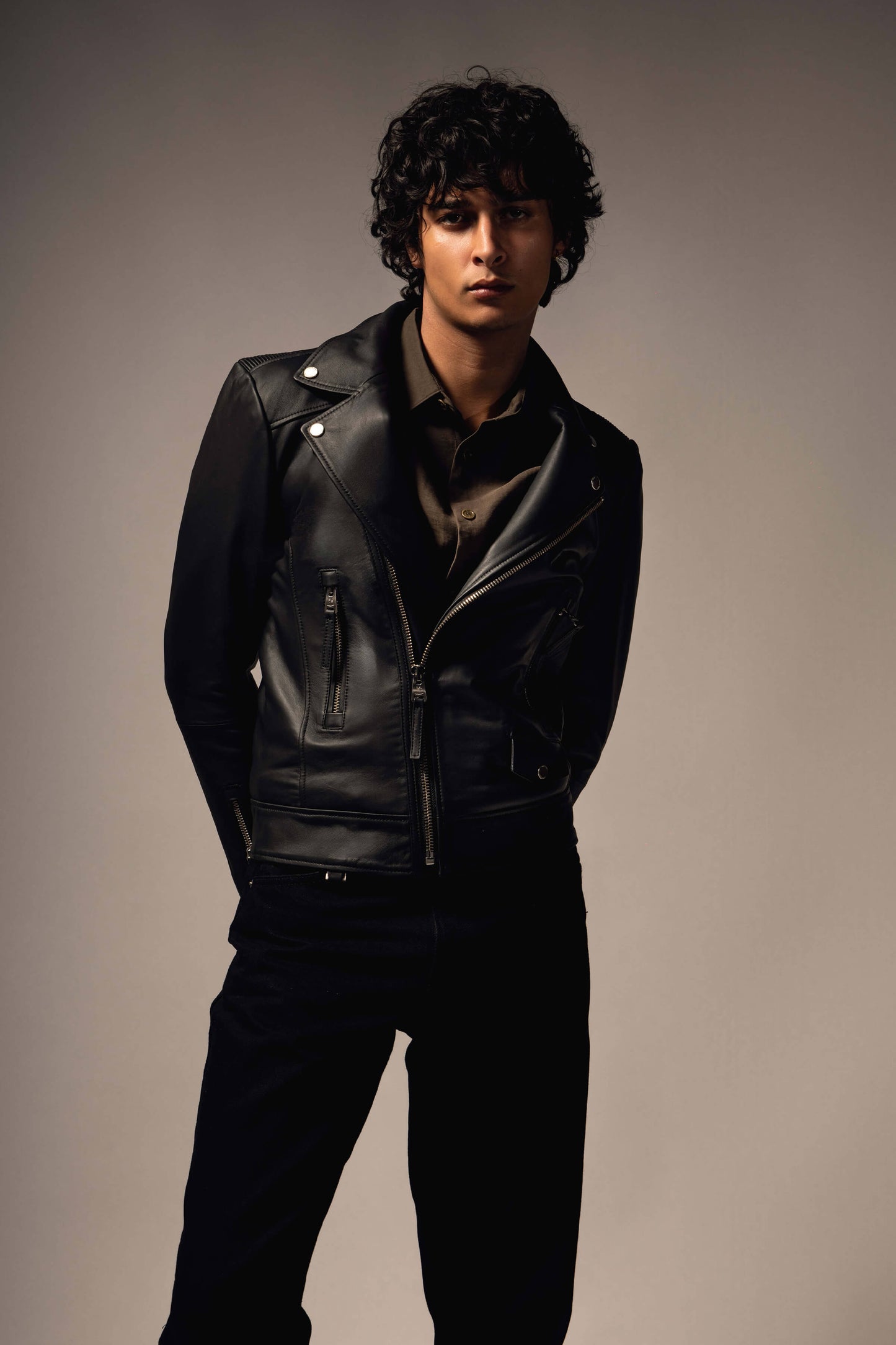 Refined Biker Leather Jacket (Man)
