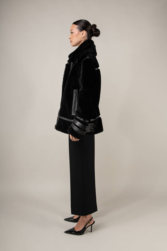 Polar 3.0: Noir Shearling Jacket (Woman)