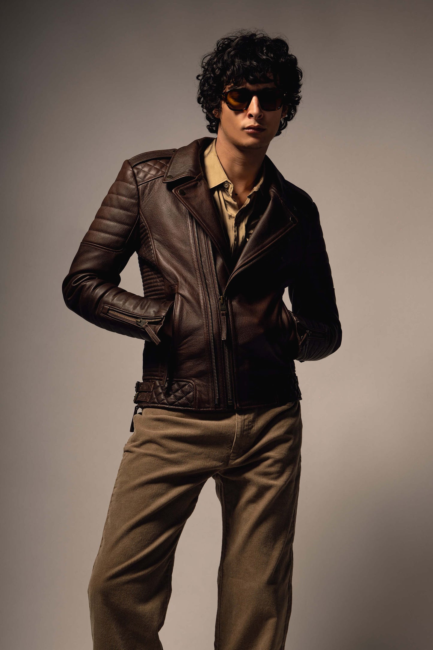 Kay Michaels 3.0: Vintage Brown Leather Jacket (Man)