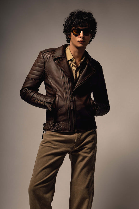 Kay Michaels 3.0: Vintage Brown Leather Jacket (Man)