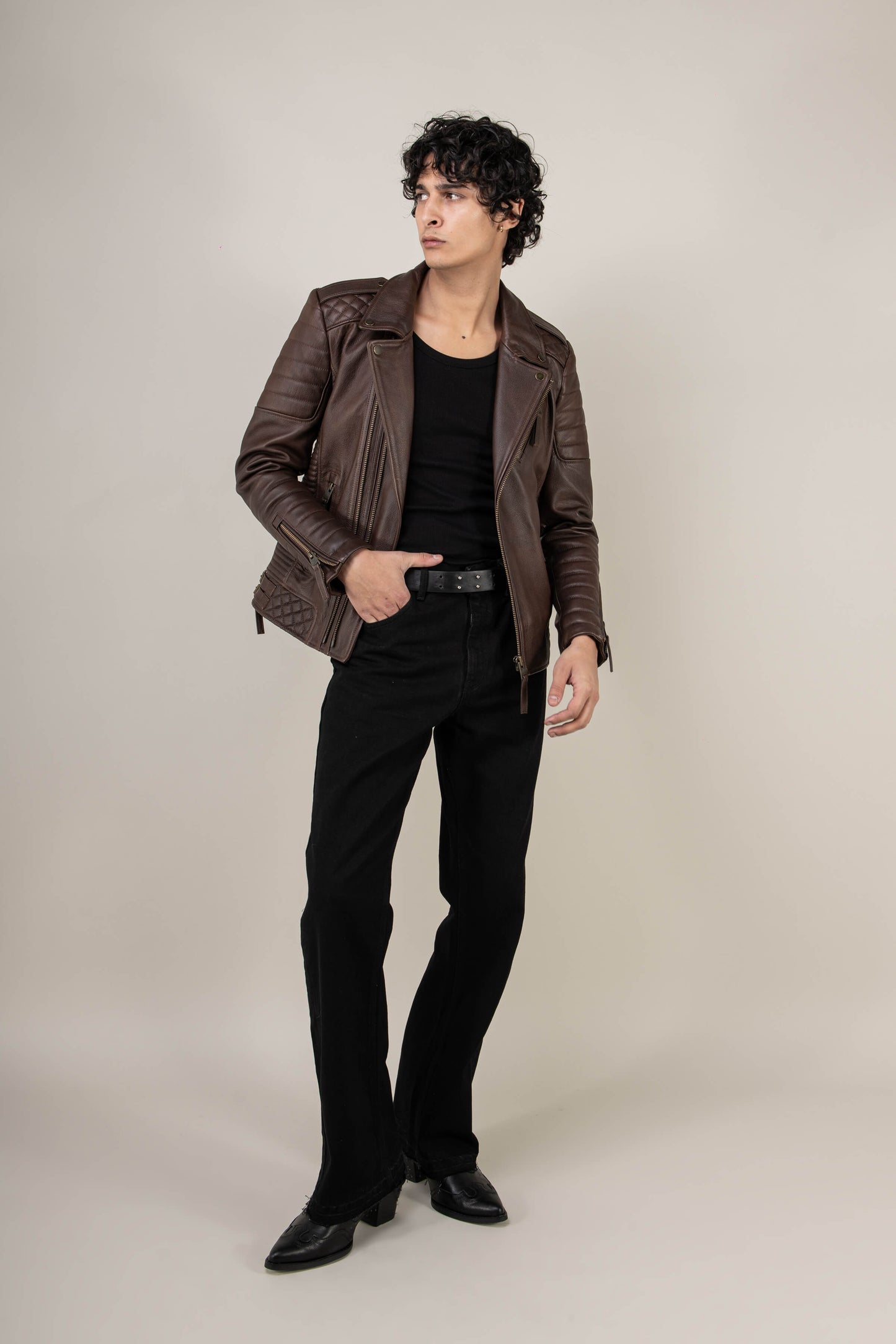 Kay Michaels 3.0: Vintage Brown Leather Jacket (Man)