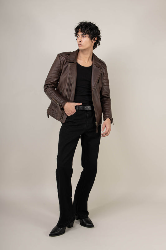 Kay Michaels 3.0: Vintage Brown Leather Jacket (Man)