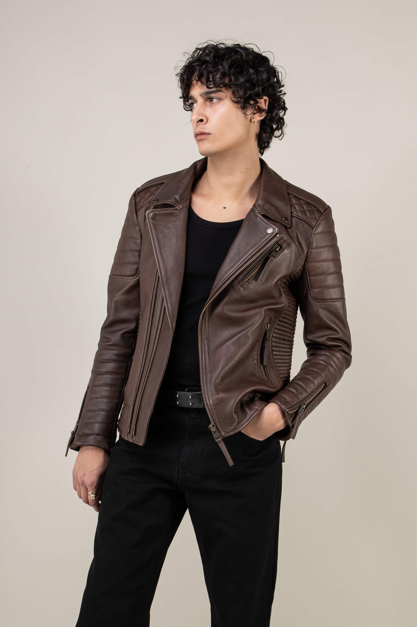 Kay Michaels 3.0: Vintage Brown Leather Jacket (Man)