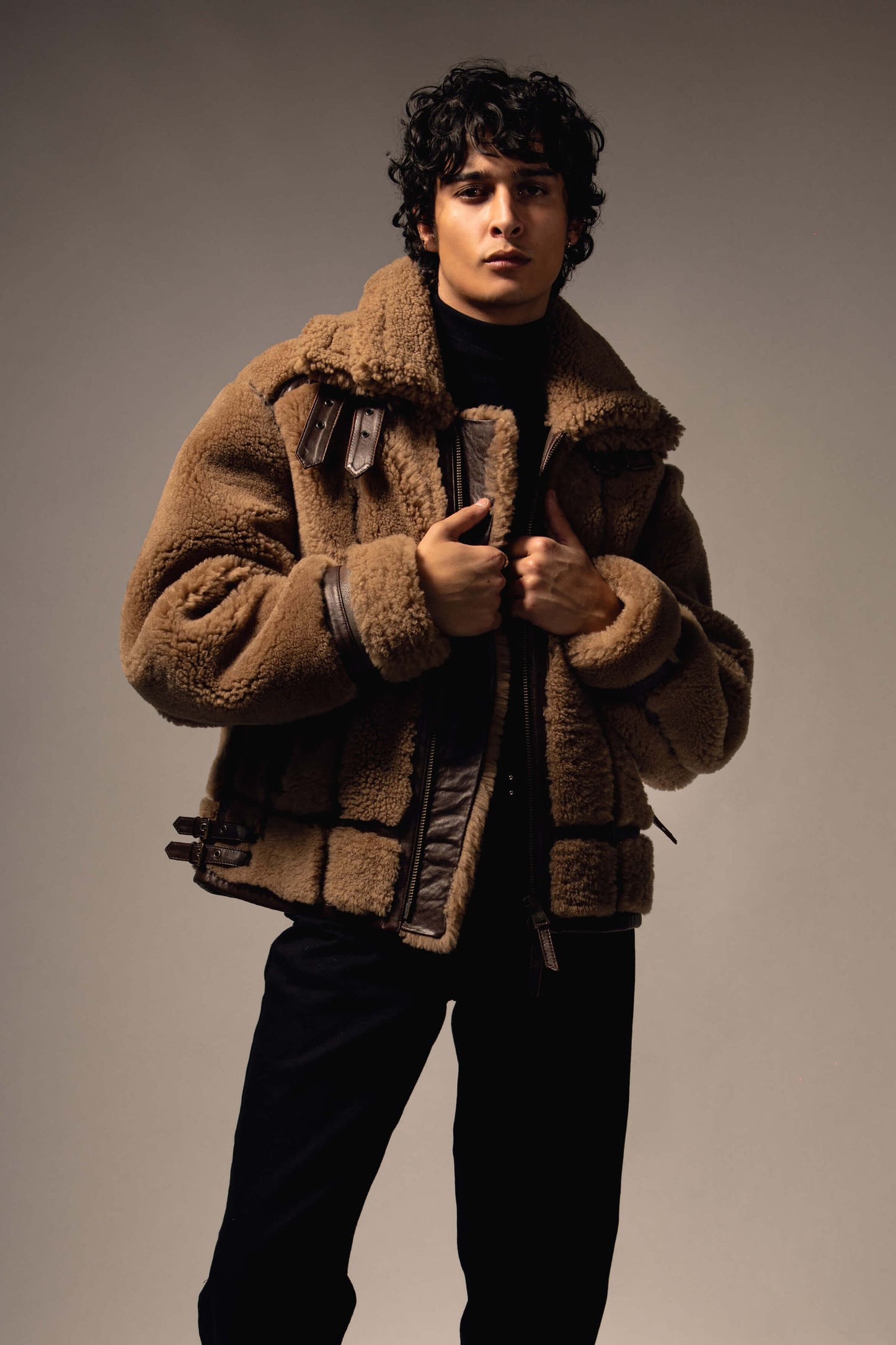 Kodiak Brown Shearling Jacket (Man)