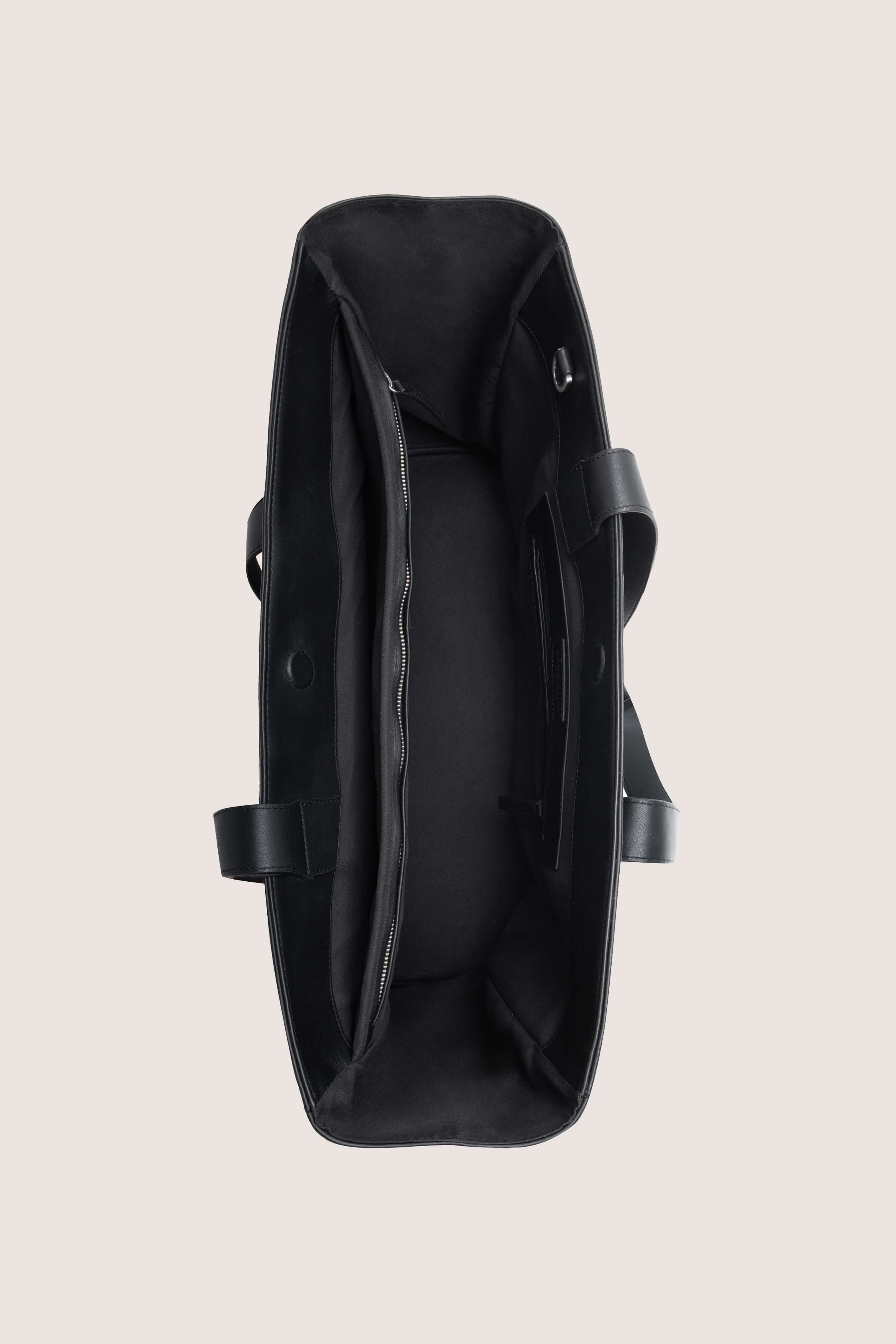 Leather Bag Violet Hamden Essential Bag Midnight Black Shopper