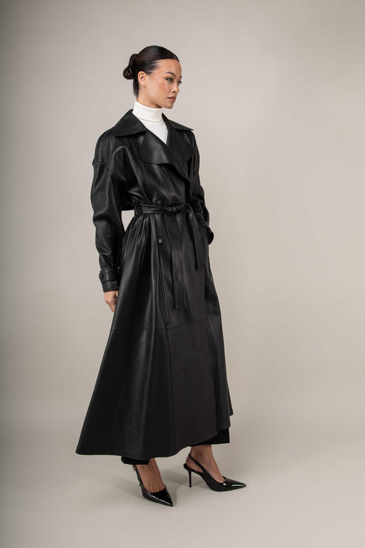 Nocturne Leather Trench Coat