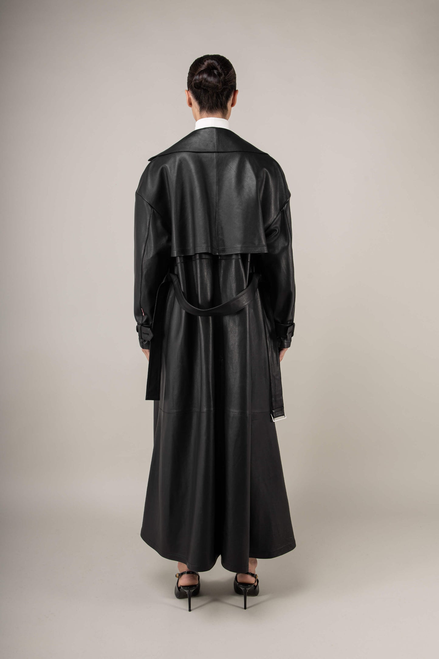 Nocturne Leather Trench Coat
