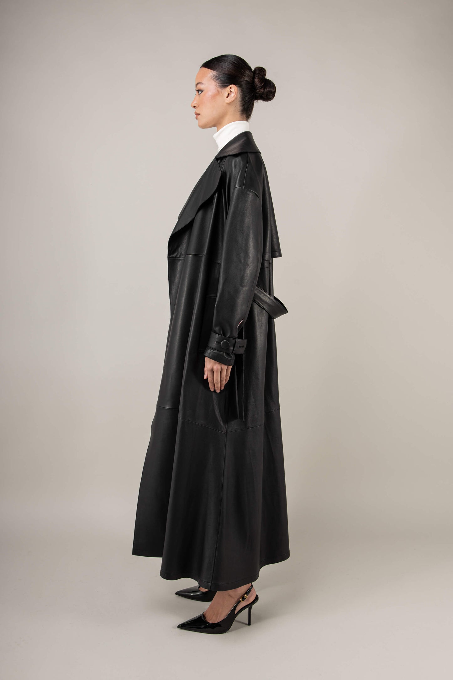Nocturne Leather Trench Coat