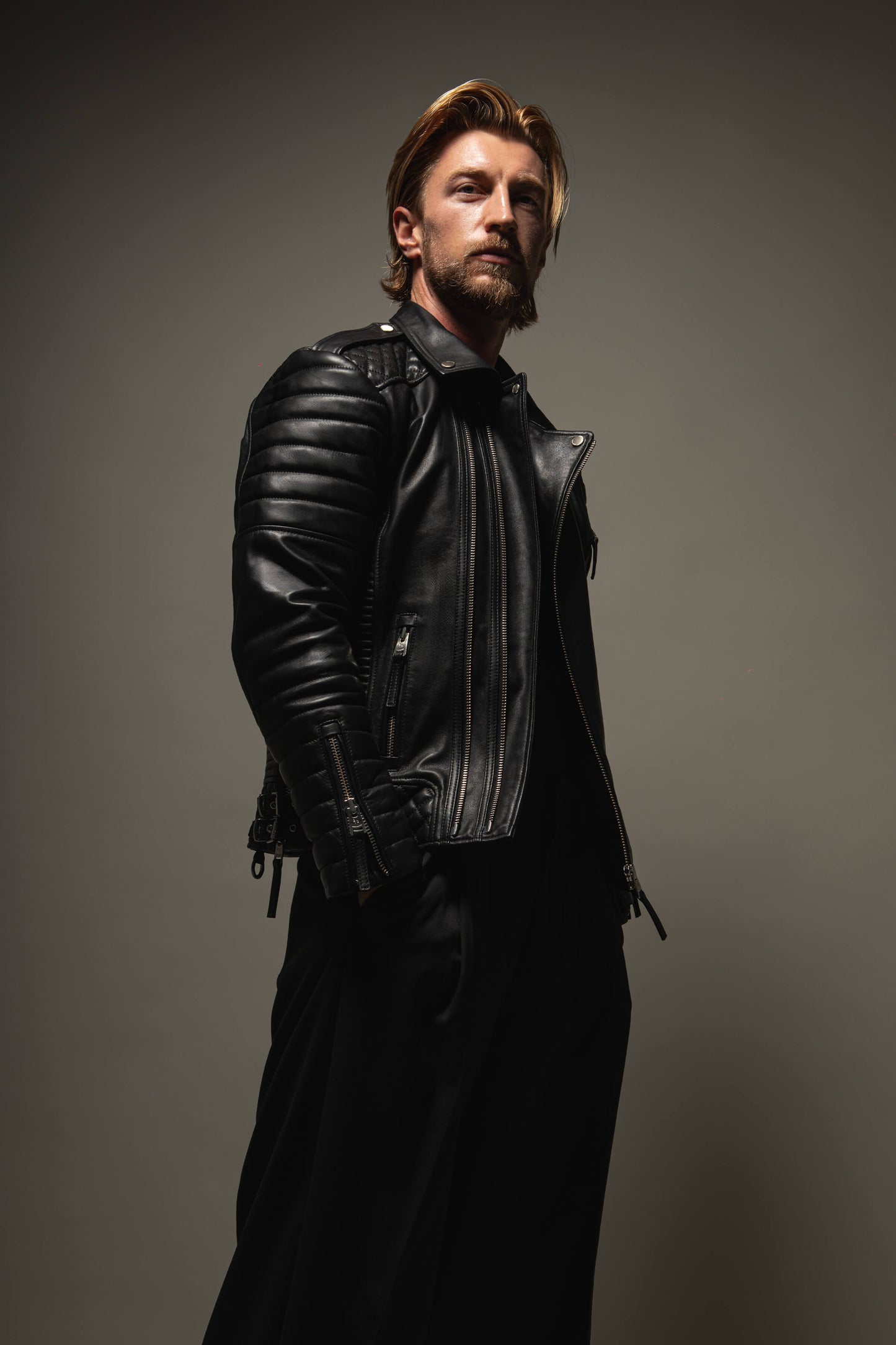 Kay Michaels: V Fit Leather Jacket Tall