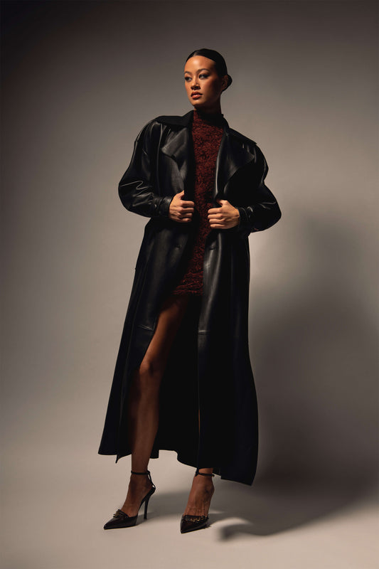 Nocturne Leather Trench Coat