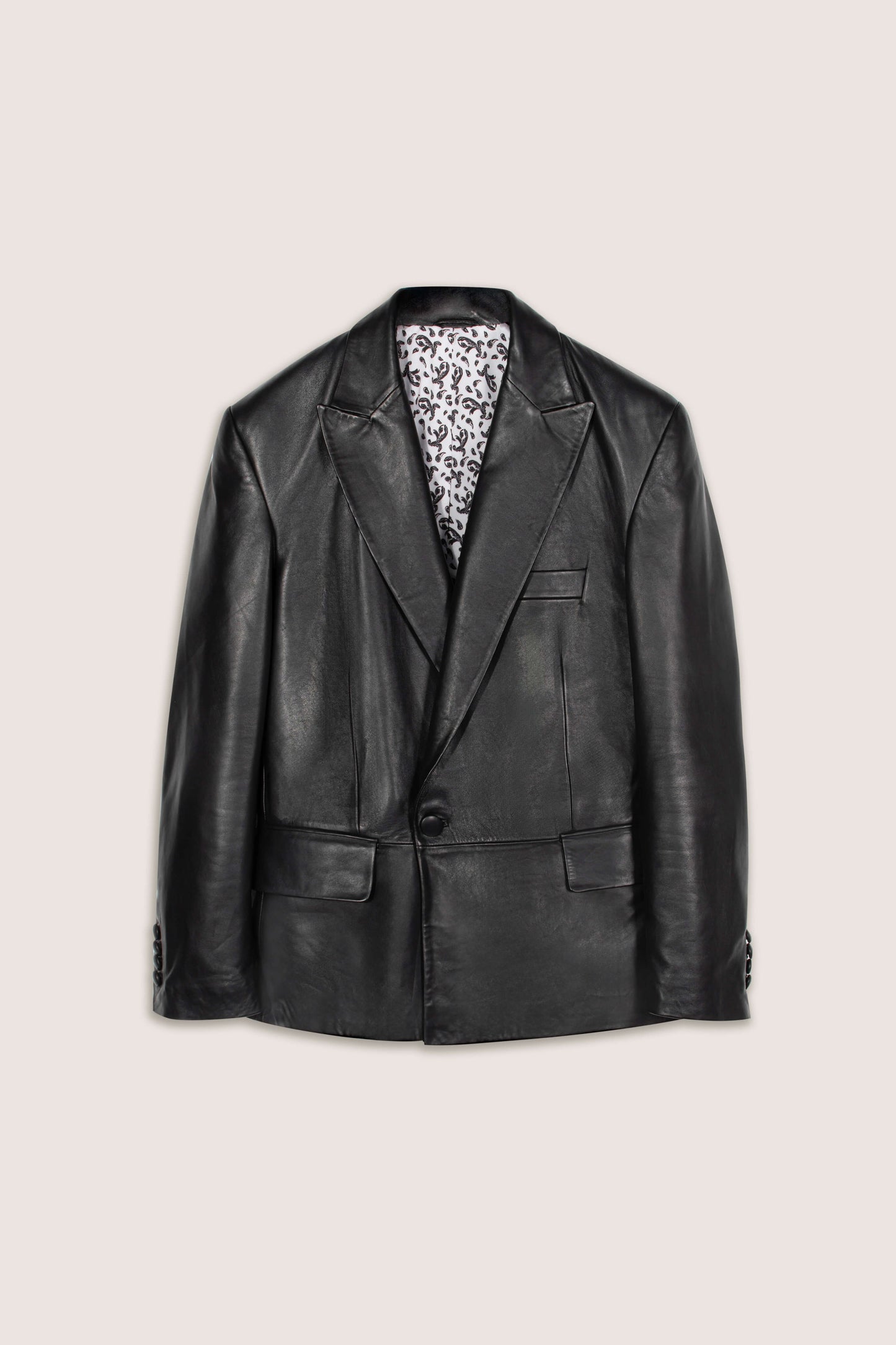 Oversized Leather Blazer (Man)