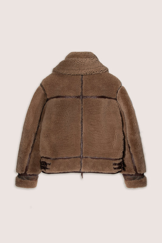 Kodiak Brown Shearling Jacket (Woman)