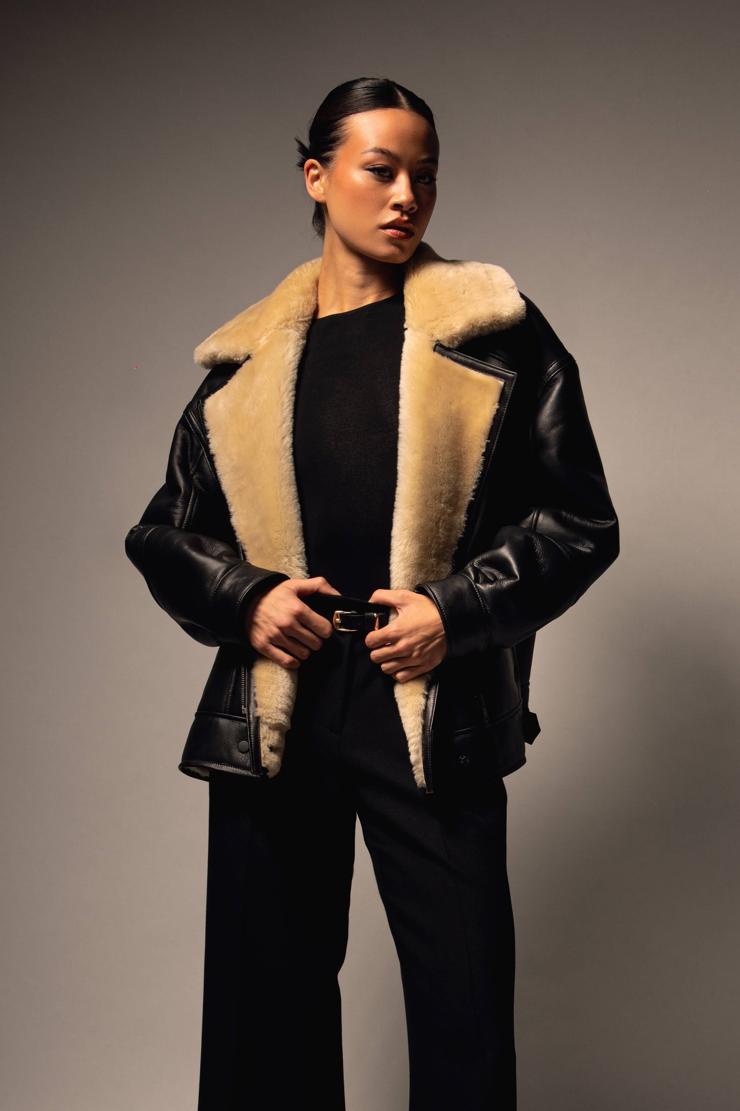 Valor Shearling Aviator Jacket (Woman)