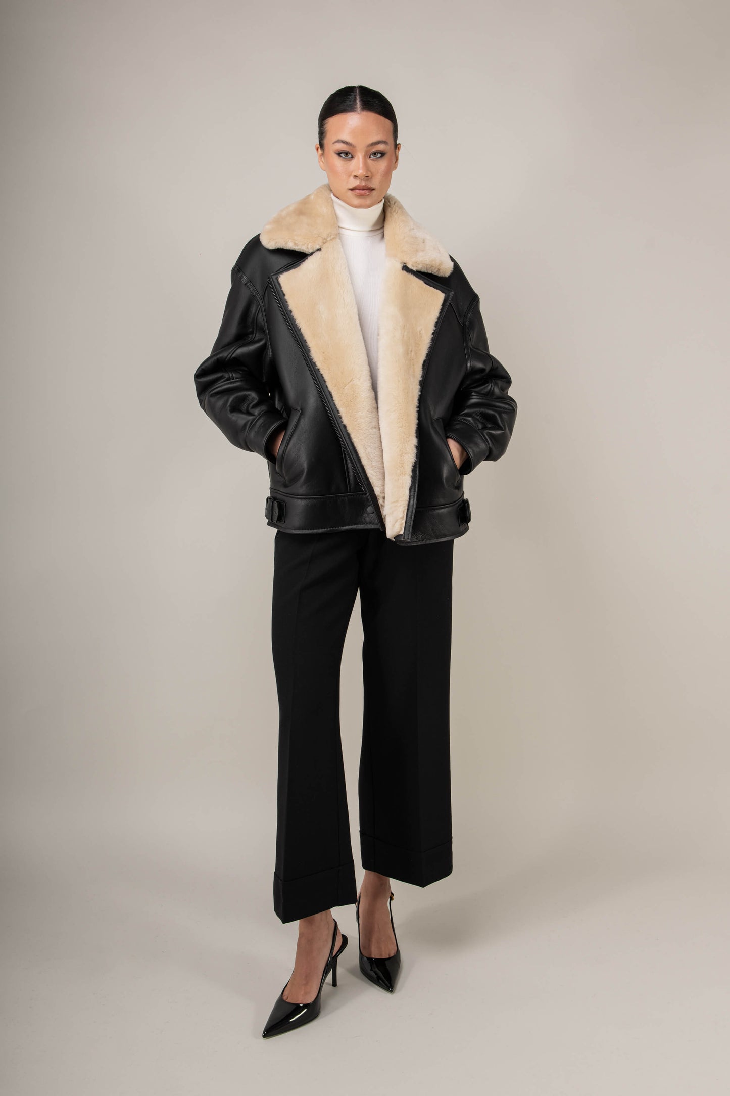 Valor Shearling Aviator Jacket (Woman)