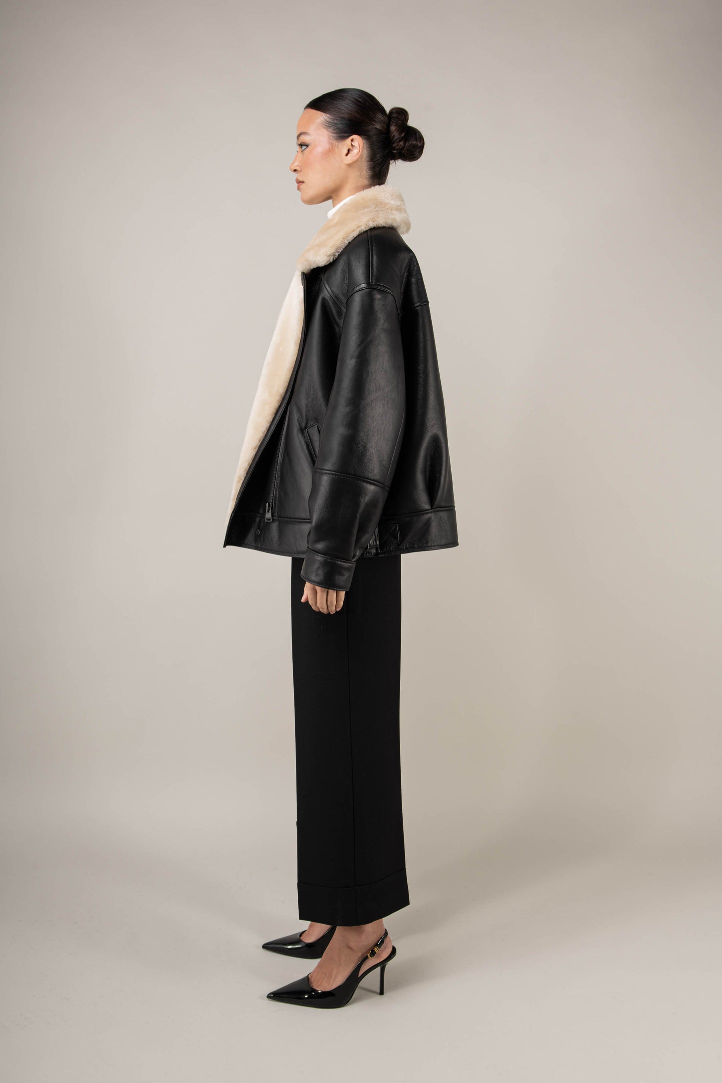 Valor Shearling Aviator Jacket (Woman)