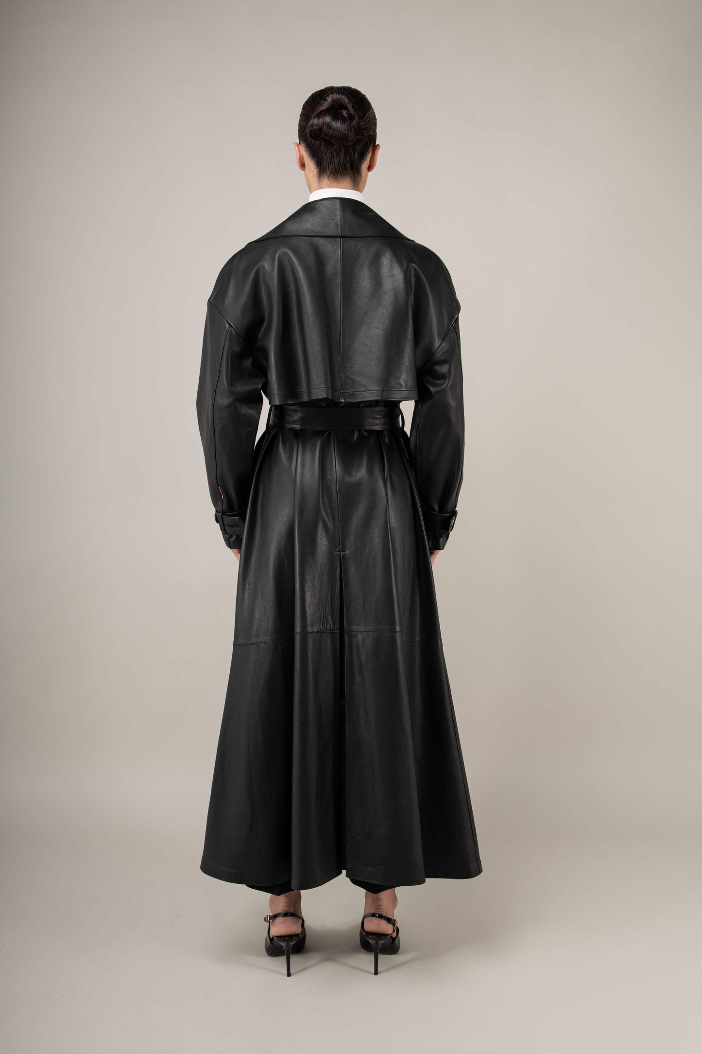 Nocturne Leather Trench Coat